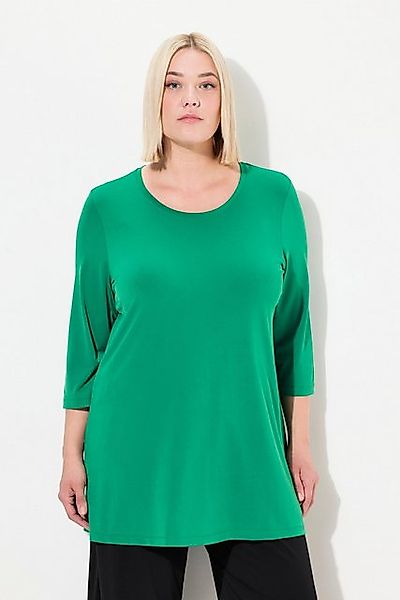 Ulla Popken Longshirt Longshirt A-Linie Rundhalsausschnitt günstig online kaufen