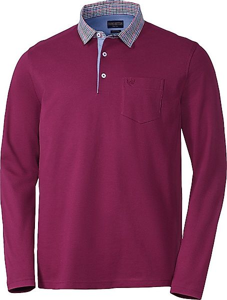 Franco Bettoni Langarm-Poloshirt Hohe Hautverträglichkeit durch 100% Baumwo günstig online kaufen