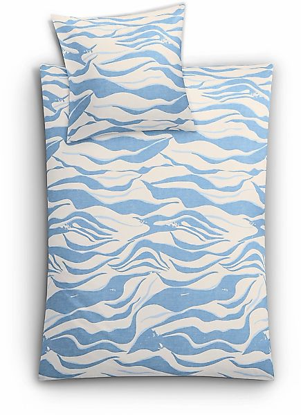 Kleine Wolke Bettwäsche "Onda" 2 Stk. mit Wellenmotiv günstig online kaufen