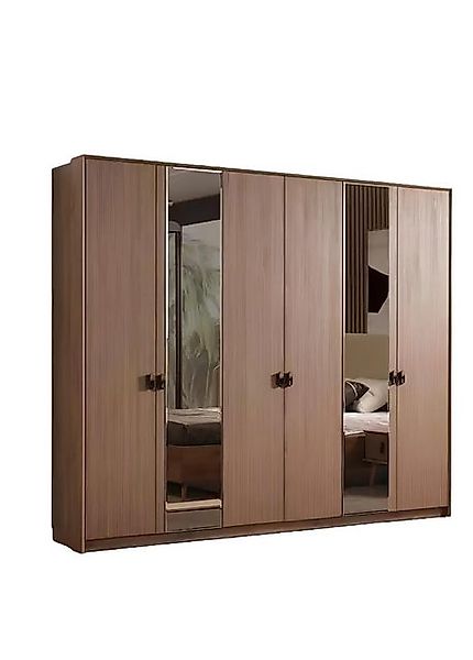 Xlmoebel Kleiderschrank Luxuriöser Holzschrank für das Schlafzimmer in Brau günstig online kaufen