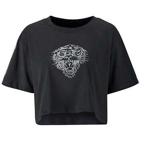 Ed Hardy  T-Shirt Tiger Glow Crop Top Black günstig online kaufen