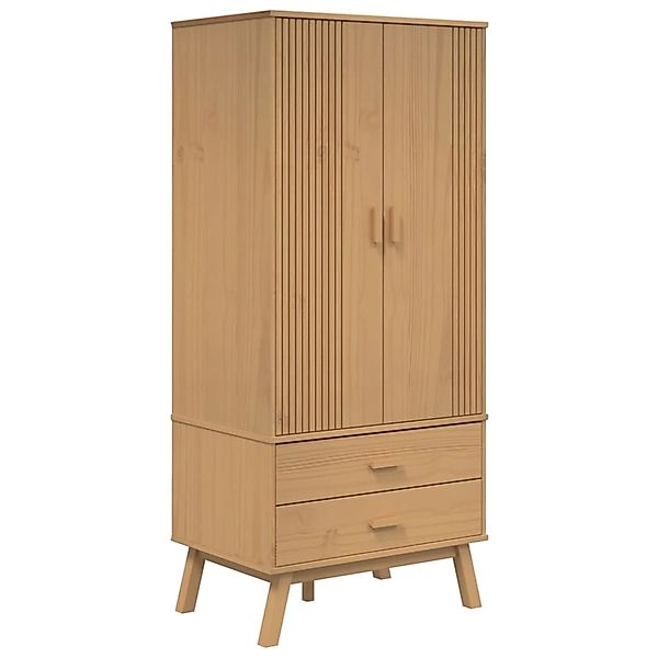 vidaXL Kleiderschrank OLDEN Braun 76,5x53x172 cm Massivholz Kiefer 358594 günstig online kaufen