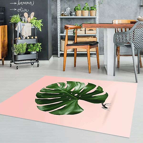 Vinyl-Teppich Ameise mit Monstera Blatt günstig online kaufen