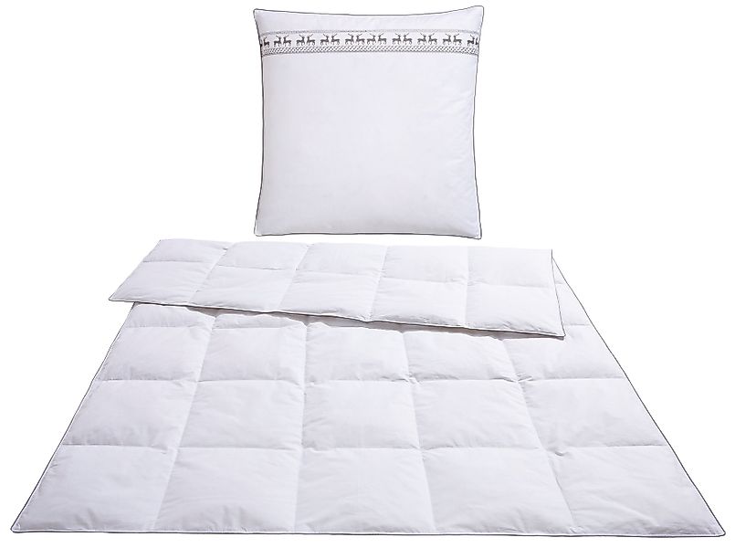 Älgdröm Daunenbettdecke + Kopfkissen "Sorsele, Bettdecke 135x200 cm oder 15 günstig online kaufen