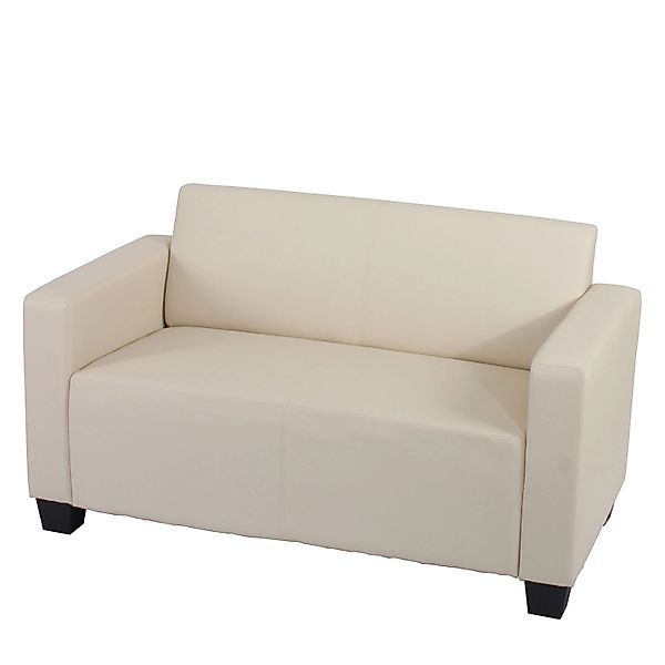 MCW Modular 2er Sofa Couch Moncalieri Loungesofa Kunstleder 136cm Creme günstig online kaufen
