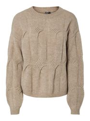 pieces Strickpullover PCJENNA LS O-NECK CABLE günstig online kaufen
