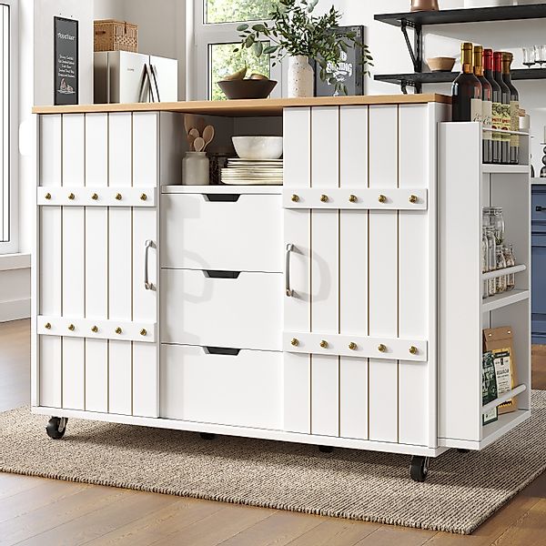 TavilaEcon Küchenbuffet Küchenschrank, Servierwagen mit Rollen günstig online kaufen