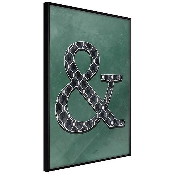 Poster - Ampersand On Green Background günstig online kaufen