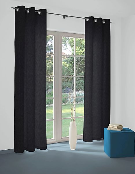 Wirth Vorhang "Java" Ösen 1 Stk. tlg. dark blue denim günstig online kaufen