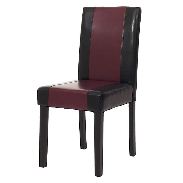 MCW Esszimmerstuhl Littau Schwarz/rot Dunkle Beine günstig online kaufen