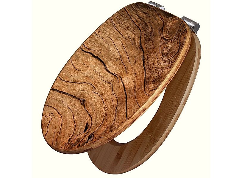 banjado WC-Sitz aus Bambus Motiv Trockenes Holz (umweltfreundliches Materia günstig online kaufen