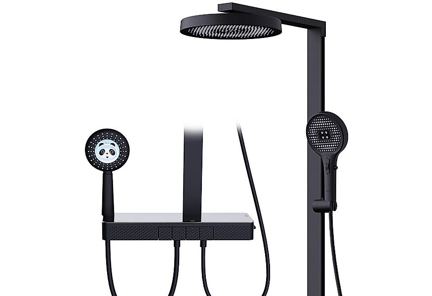 HOMELODY Duschsystem mit Thermostat und Glasablage Ohne erneutes Bohren erf günstig online kaufen