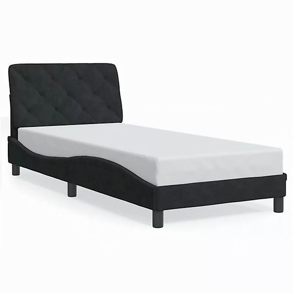 vidaXL Bett Bettgestell mit Kopfteil Schwarz 80x200 cm Samt günstig online kaufen