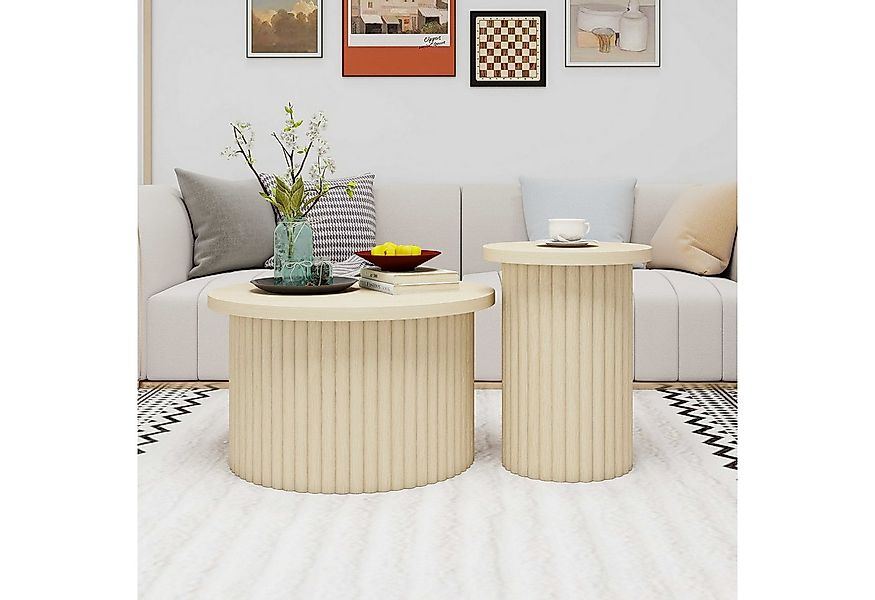 BlingBin Couchtisch Kaffeetisch Beistelltisch Wohnzimmertisch (natürlicher günstig online kaufen