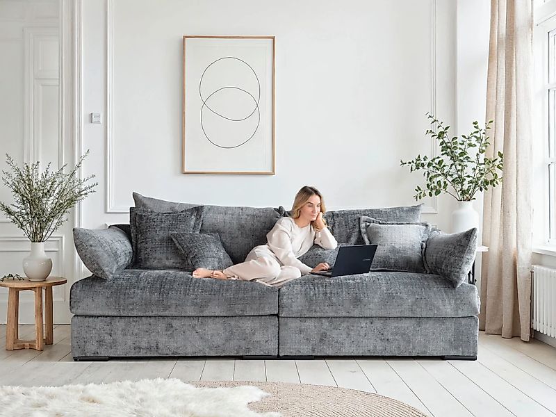 Home affaire Big-Sofa "Casa, Breite 190 cm" Mega-Sofa, in Cord oder Chenill günstig online kaufen