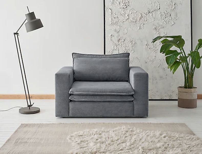 Home affaire Loveseat »PIAGGE« Hochwertiger Cord, trendiger Loveseat günstig online kaufen