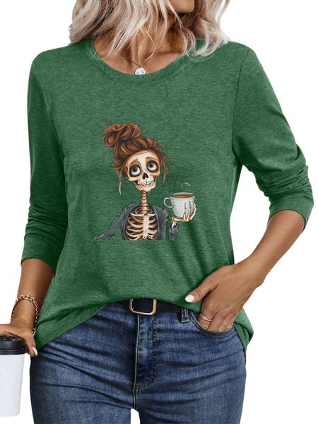 PYLIKE Longsleeve Damen Rundhalsausschnitt Longsleeve mit günstig online kaufen