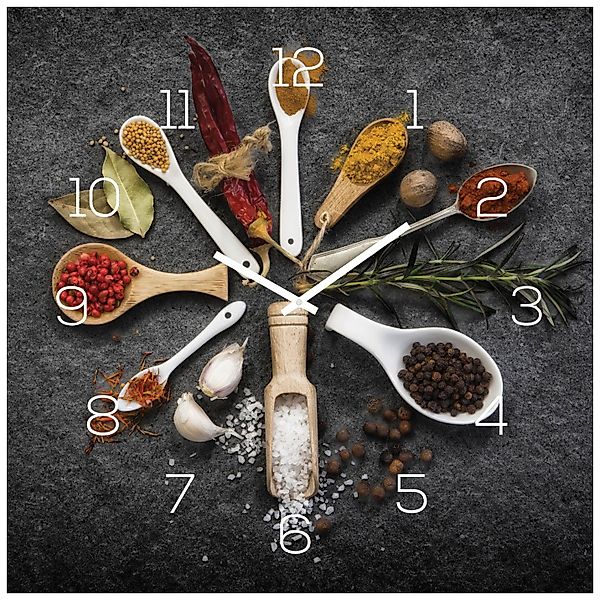 Levandeo® Wanduhr (Wanduhr Glas 30x30cm Uhr günstig online kaufen