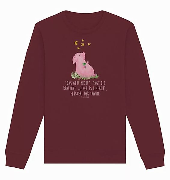 Mr. & Mrs. Panda Longpullover Größe XXL Schwein Glück - Burgundy - Geschenk günstig online kaufen