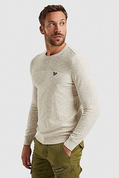 PME Legend Stickgarn Pullover Ecru - Größe XL günstig online kaufen