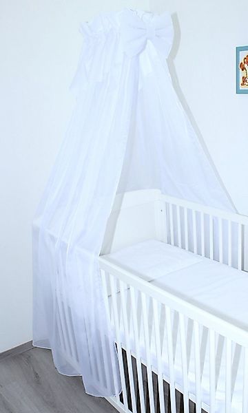 Primawela Betthimmel Betthimmel aus weißem Chiffon mit Baumwollabschluss Ba günstig online kaufen