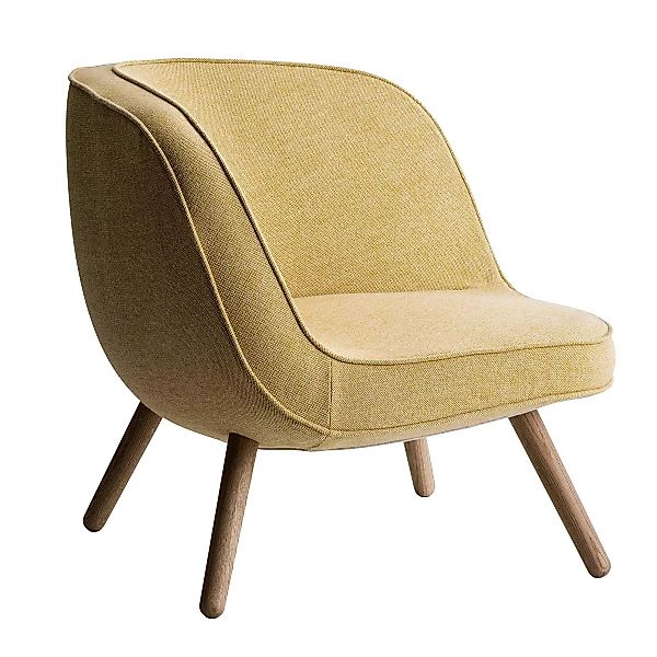 Fritz Hansen - VIA57™ Sessel - gelb/Stoff Kvadrat Hallingdal 407/Gestell ma günstig online kaufen