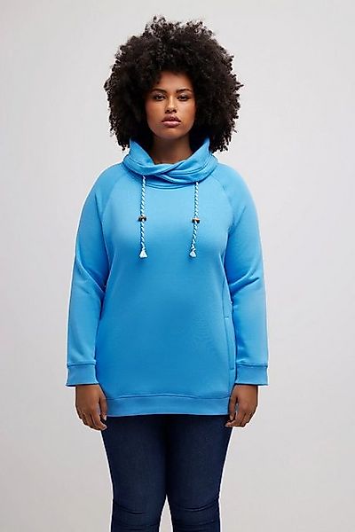 Ulla Popken Sweatshirt Sweatshirt weiter Stehkragen Taschen günstig online kaufen