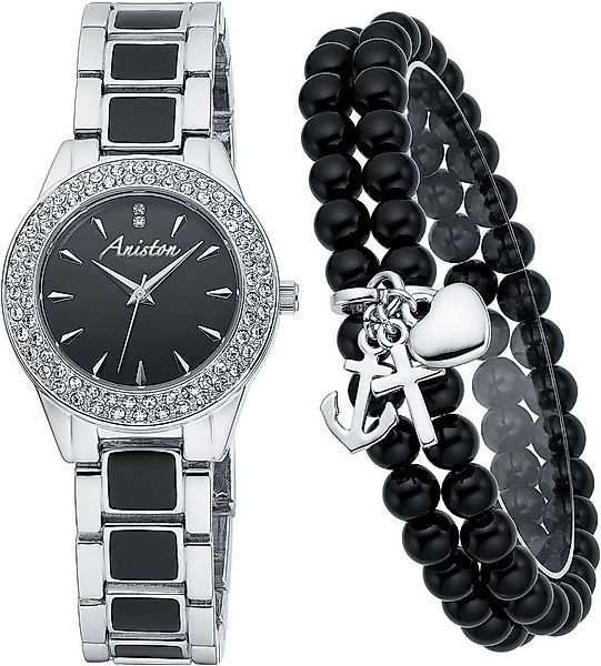 Aniston JEWELRY & WATCHES Quarzuhr, (Set, 2-tlg., mit 2-reihigem Armband), günstig online kaufen