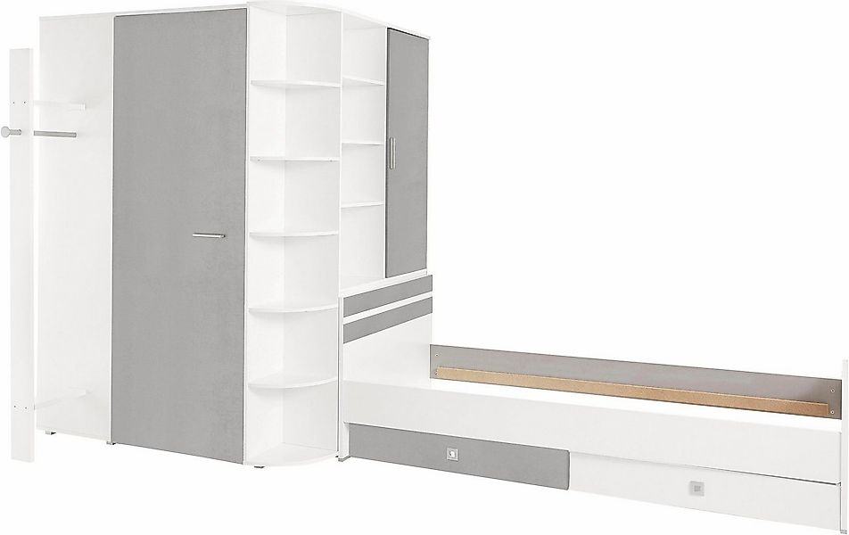 Wimex Jugendzimmer-Set Joker Kleiderschrank mit Garderobe, Bett und Staurau günstig online kaufen