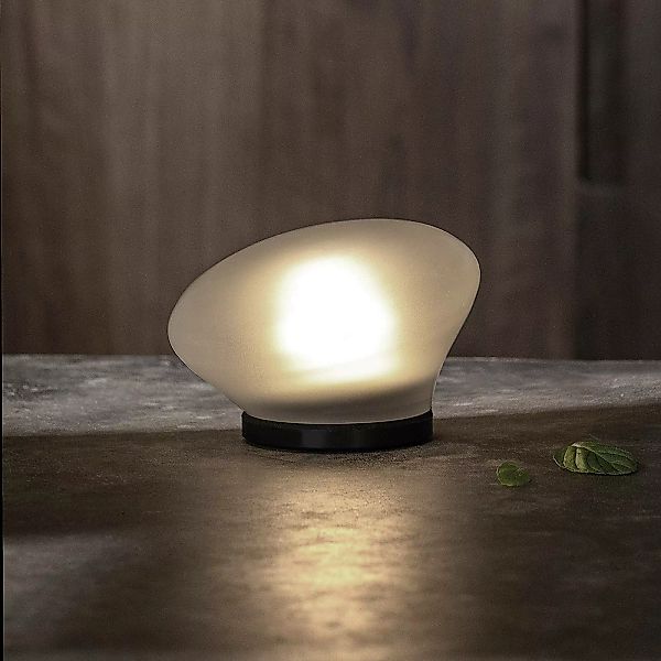 Karman Agua LED-Tischleuchte Ø13cm Glas gefrostet günstig online kaufen