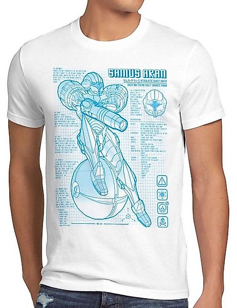 style3 T-Shirt Samus Blaupause metroid nerd gamer nes nintendo snes switch günstig online kaufen