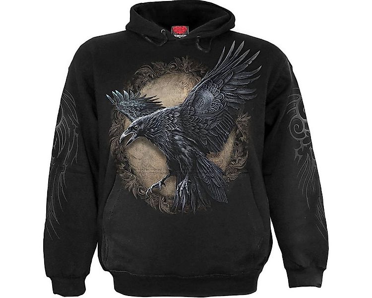 Spiral Kapuzenpullover Kultiger Spiral Hoodie "Raven Wise" Wikinger Herren günstig online kaufen