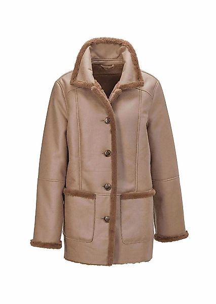 GOLDNER Kurzjacke "Kurzgröße Kuschelige Longjacke in Lederoptik" Schöne Led günstig online kaufen