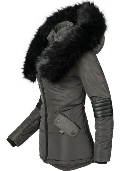 Navahoo Winterjacke "Nirvana" mit Kapuze edle Steppjacke m. schwarzem Kunst günstig online kaufen