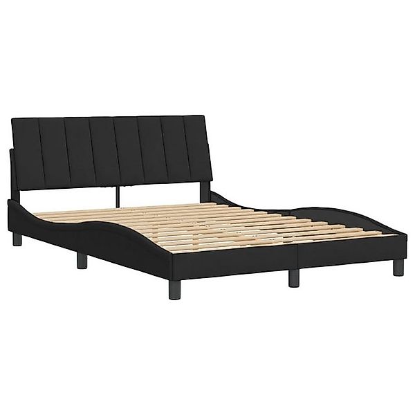 furnicato Bettgestell ohne Matratze "Hanko" Schwarz 140x190 cm Samt (1-tlg) günstig online kaufen