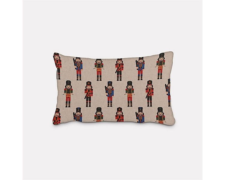 SCHÖNER LEBEN. Dekokissen SCHÖNER LEBEN. Kissenhülle Nussknacker natur rot günstig online kaufen