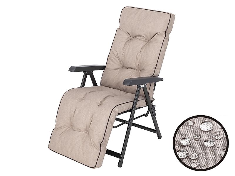 Bjird Liegenauflage Auflage für Gartenstuhl mit Fußstütze 160x50x8, extra d günstig online kaufen