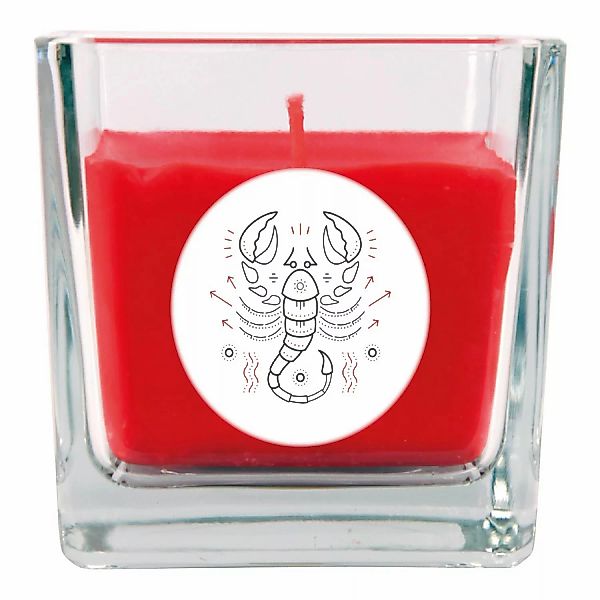 HS Candle Duftkerze & Glas Sternzeichen Rose 50 Stunden Skorpion günstig online kaufen