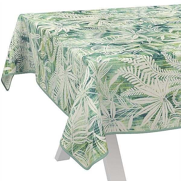 ANRO Tischdecke abwaschbar LANA Aurora-Blätter Tischwäsche günstig online kaufen