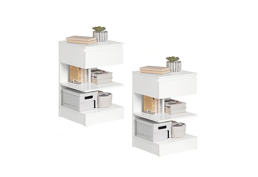 SoBuy Nachttisch FBT49, Nachttisch schmal, Nachtschrank Aufbewahrungsschran günstig online kaufen