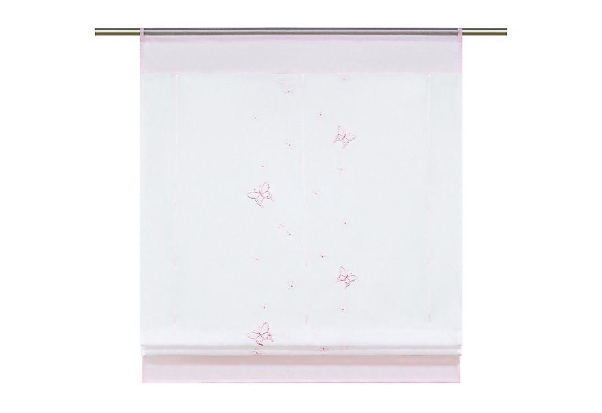 Joyswahl Raffrollo, mit Stangendurchzug, Raffgardine mit Tunnelzug, Bändche günstig online kaufen