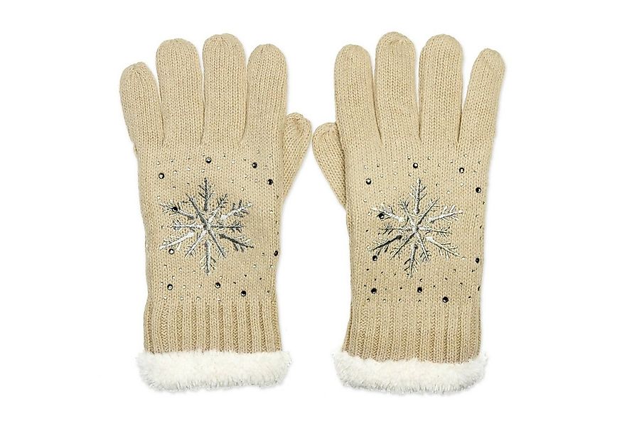 Caspar Strickhandschuhe GLV009 warm gefütterte Damen Strick Handschuhe günstig online kaufen