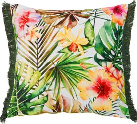 done. Dekokissen "Fringe Jungle Flowers" bedruckt, Reißverschluss, Kissenhü günstig online kaufen