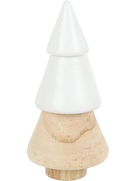Trend Line Dekofigur TrendLine Deko Holzbaum 6,5 x 14 cm weiß günstig online kaufen
