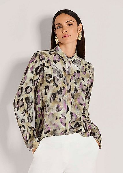 MADELEINE Langarmbluse Modische Bluse mit Animal-Print Hemdkragen, verdeckt günstig online kaufen