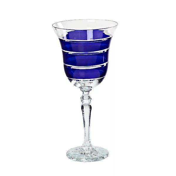 Weinglas Weinkelch Handgeschliffen Schwarz Kristall Glas 240 ml günstig online kaufen