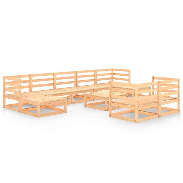 vidaXL 10-tlg Garten-Lounge-Set Massivholz Kiefer Modell 15 günstig online kaufen