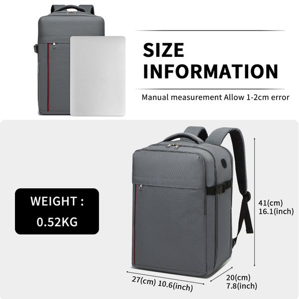 KONO Reiserucksack, Handgepäck 41x27x20cm, Wasserdichter Untersitz-Rucksack günstig online kaufen