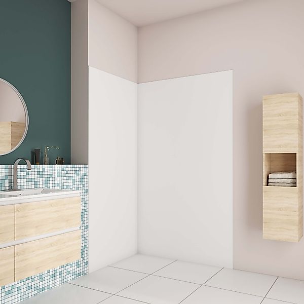 AICA Duschwand Duschrückwand Weiß PE-Aluminiumpaneele wasserdichte günstig online kaufen