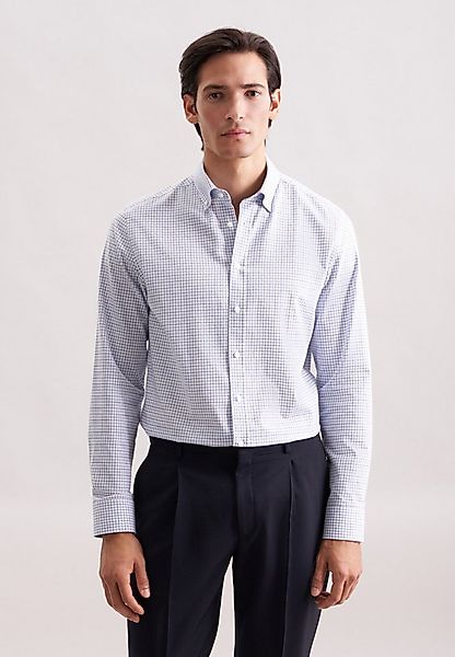 seidensticker Flanellhemd Schwarze Rose Slim 1/1 Button-Down-Kragen Karo günstig online kaufen